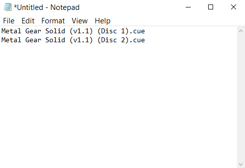 Prepare .cue playlist