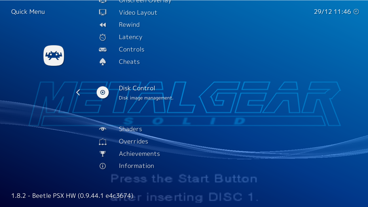 Retroarch disk control